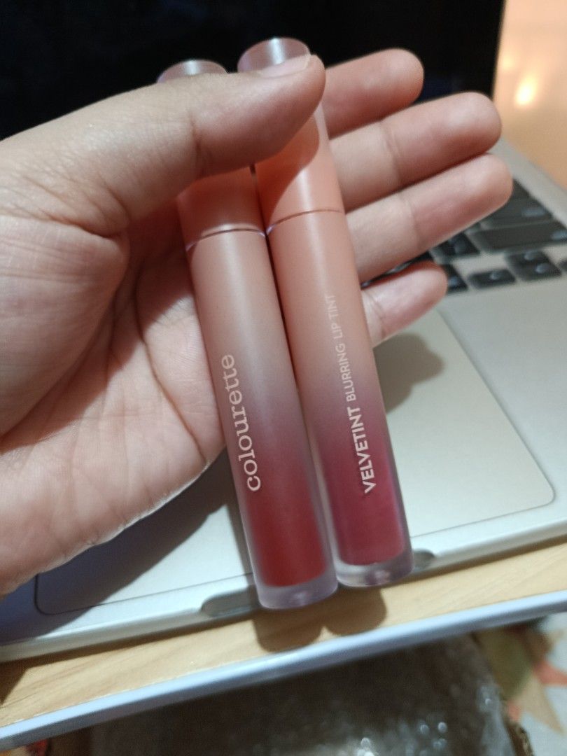 Colourette Velvetint Blurring Lip Tint Bundle (Category: Makeup) located in Santa Rosa. Submitted by yogurtmilk_ (Listing ID 1469844057, Image 1). Description: - selling as a bundle only - shades: birthday cake and crushed rose - swatched a few times - rfs: decluttering -sf to be shouldered by buyer mop: gcash / mod: jnt loc: sta. rosa, laguna.