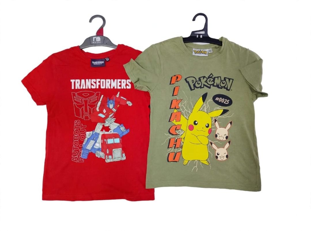 Combo Boys Kids T-shirts Transformers and Pokémon, Babies & Kids ...