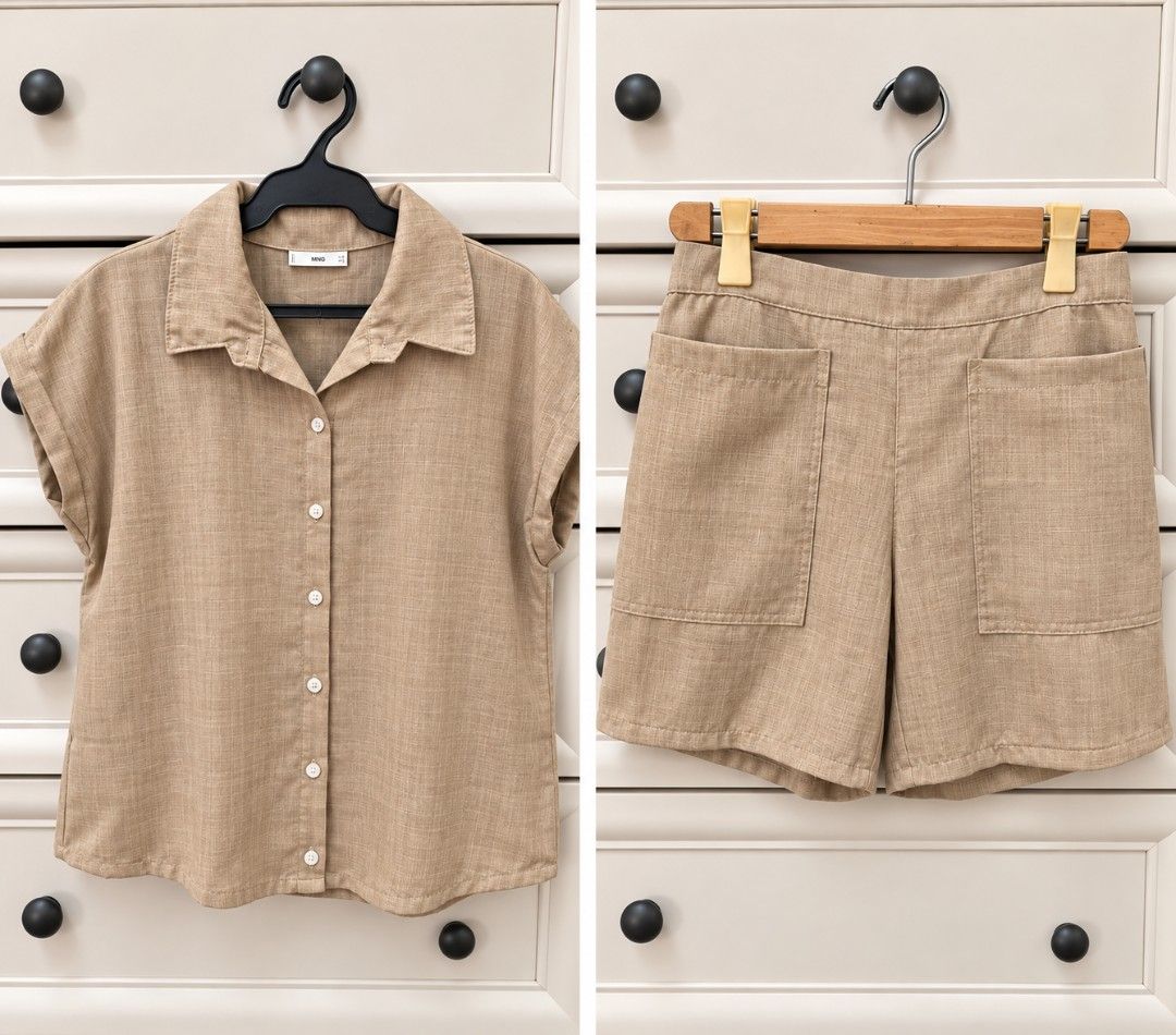 Coords Blouse amd Shorts (Category: Sets or Coordinates) located in Las Pinas. Submitted by bambambini (Listing ID 1469785094, Image 1). Description: fits medium to semi large frame unbranded.