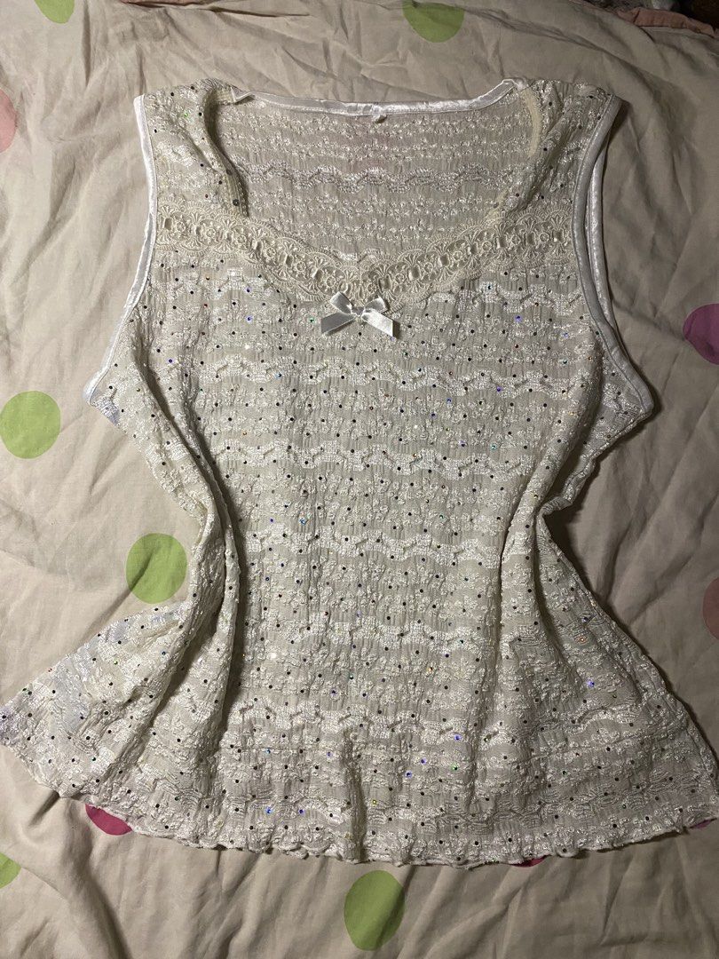 coquette | bundle | femme | soft | aesthetic (Category: Blouses) located in Cebu City. Submitted by saturnarchives.co (Listing ID 1469782466, Image 3). Description: shirt on the left has minor blueish stain m-l.