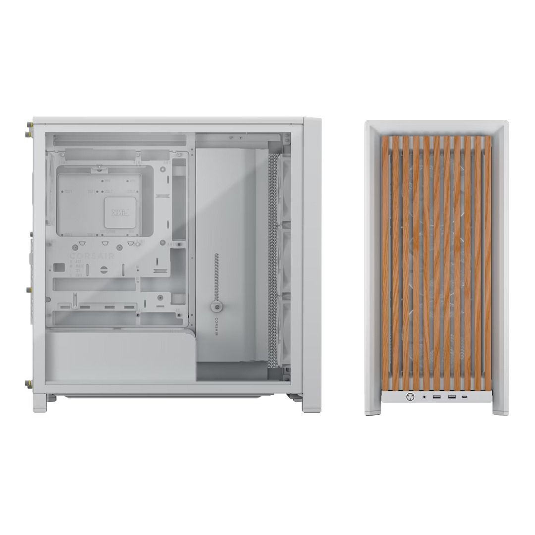 CORSAIR FRAME 4000D WOOD RS Modular Mid-Tower PC Case - Black & Walnut ...