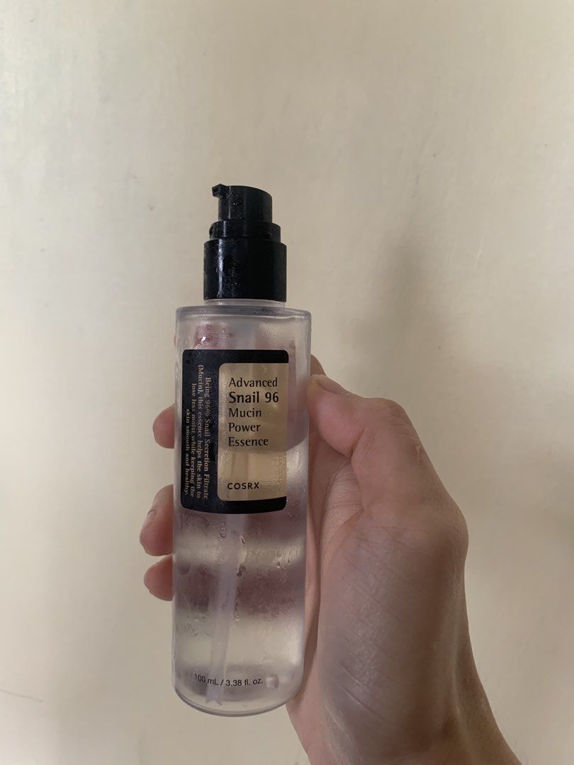 COSRX Advanced Snail 96 Mucin Power Essence 100ml (Category: Face Care) located in Manila. Submitted by potchi0215 (Listing ID 1469773913, Image 1). Description: Take all both half full - Reason for selling: Switched to a new skincare routine.