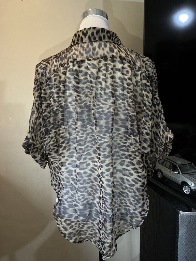 Cotton On Leopard Print Chiffon Blouse | Small (Category: Blouses) located in Quezon City. Submitted by shopabilitymnl (Listing ID 1469855771, Image 3). Description: Size: Small Issue: Faded color Mannequins’s Size: - Bust: 36-37 inches - Length: 23 inches.