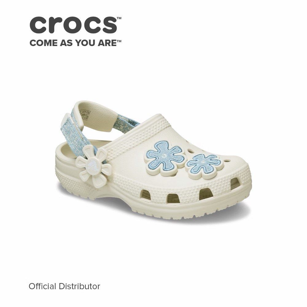 Crocs C5 Flower Clogs White Blue (Category: Babies & Kids Fashion) located in General Santos City (Dadiangas). Submitted by my_lzlove (Listing ID 1469929014, Image 1). Description: Like new! No flaws (like heel drag, stain) Bought for 2,495 Perfectly goes with any other outfits.