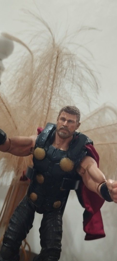 Custom ML Thor Doomsday Action Figure (Category: Figurines & Statues) located in Manila. Submitted by ventajetoyz625 (Listing ID 1469774416, Image 3). Description: - Customized Thor action figure from Avengers Doomsday - Wields the iconic Stormbreaker axe - Comes with wired cloth fabric red cape with a flowing look - Stand and base not included - Loose peg at left arm (when rotating) - What you see is what you get .