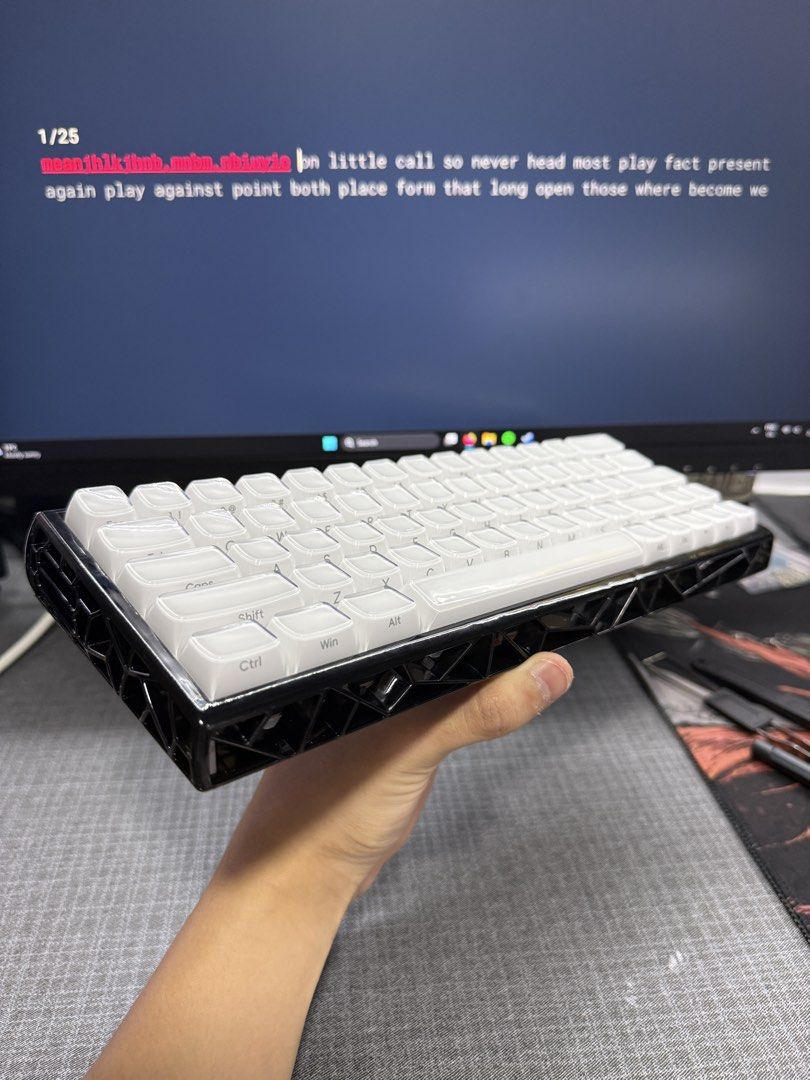 Computer Keyboard Drawing White Custom Skeleton white jellykeycaps black mechanical gaming keyboard ...