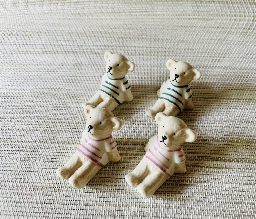 Cute Ceramic Bear Bird Veggies Glass Chopstick Rest (Category: Dinnerware & Cutlery) located in Davao. Submitted by shauitoys2019 (Listing ID 1469907472, Image 2). Description: Pls choose set Price: Veggies set 100 Bear 150 Bird 120.