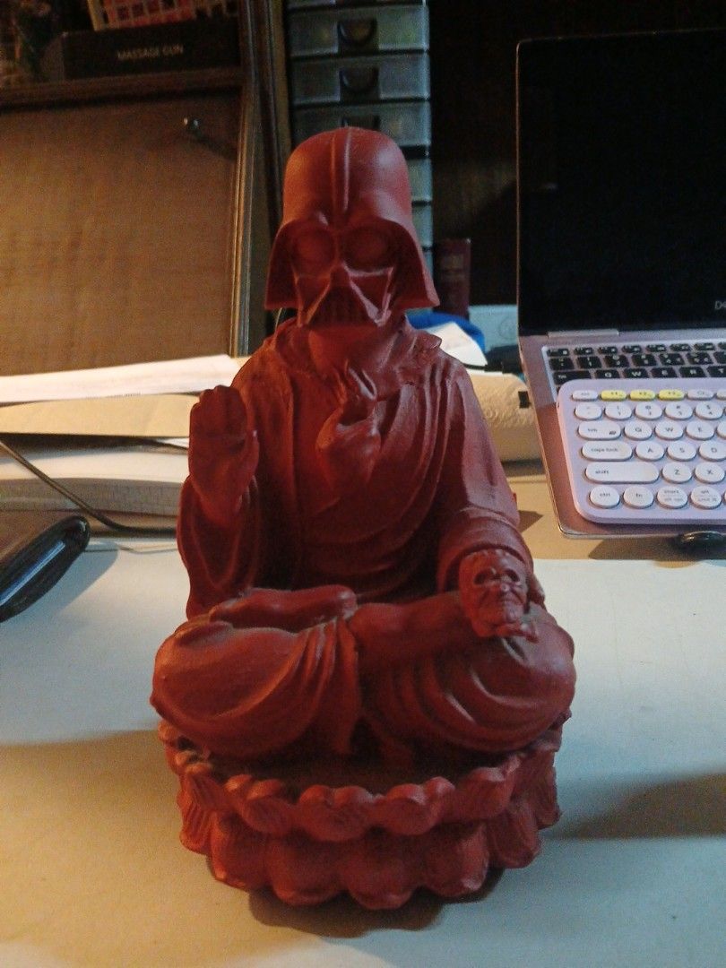 Darth Vader Buddha statue (Category: Figurines & Statues) located in Quezon City. Submitted by lorenzomarcalain (Listing ID 1469857804, Image 1). Description: Pop culture darth vader buddha statue .