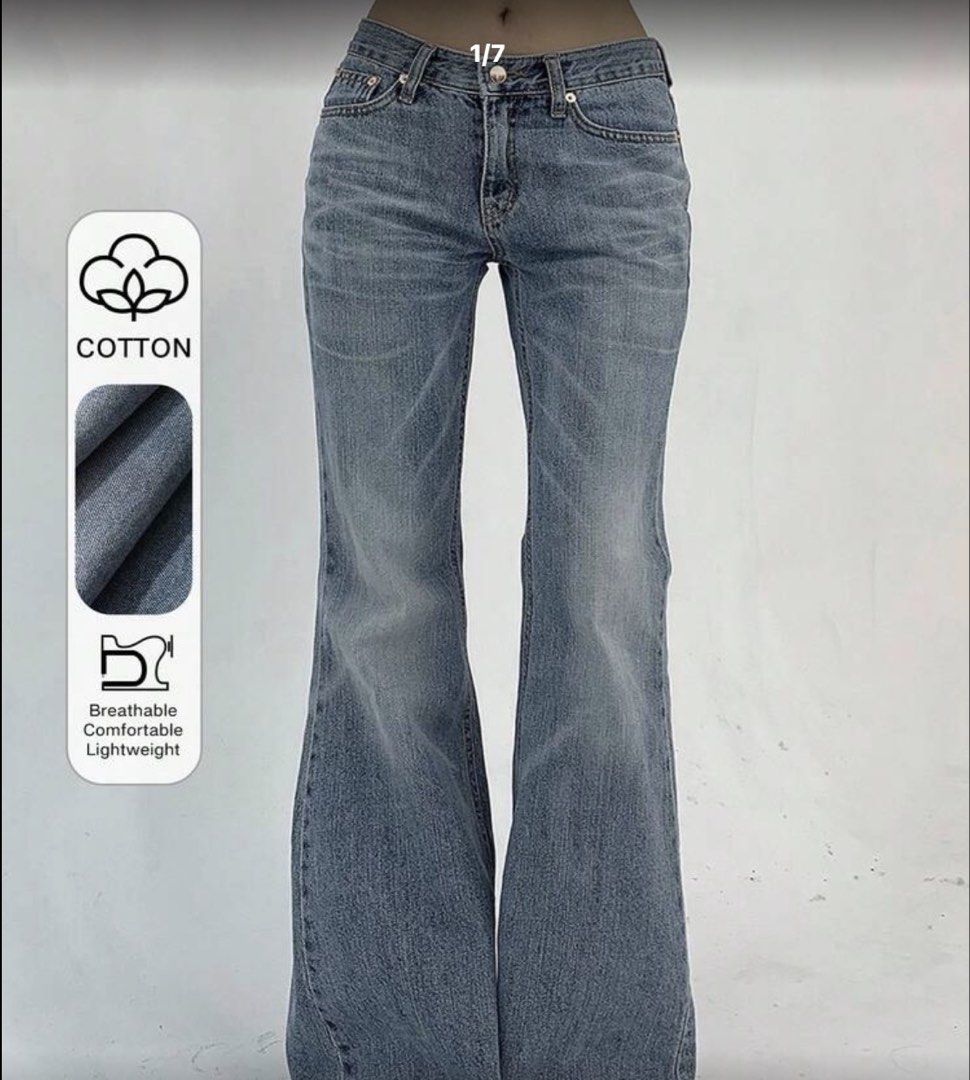 Dazy Light Wash Flare Jeans Size XS (Category: Jeans) located in Quezon City. Submitted by lovedbysloane (Listing ID 1469828596, Image 1). Description: - Brand: Dazy - Size: XS - Style: Flare jeans with mid-rise waist and button closure - Wash: Light wash blue with a stylish vintage faded look on the thighs - Material: Cotton blend, lightweight and breathable - Fit: Super comfortable, great for everyday casual wear.