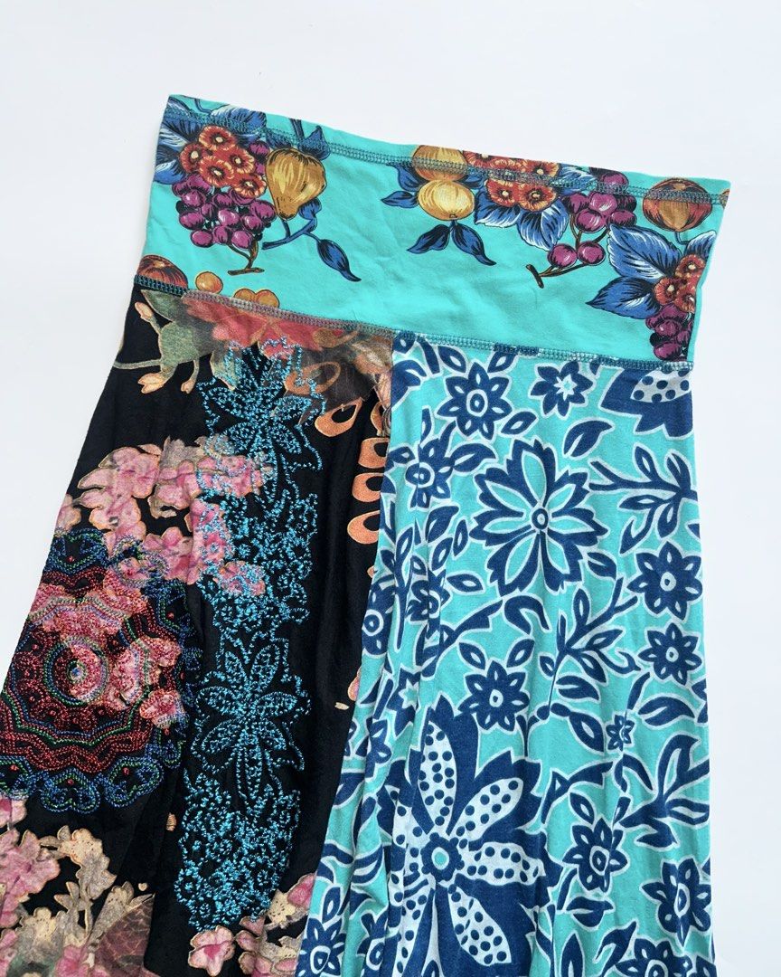 desigual embroidered floral patchwork midi skirt (Category: Skirts) located in Lipa City. Submitted by mayumi.vtg (Listing ID 1469902808, Image 2). Description: ❀ waist: 29-34in | length: 27in ❀ stretchy cotton, super fave!!!.