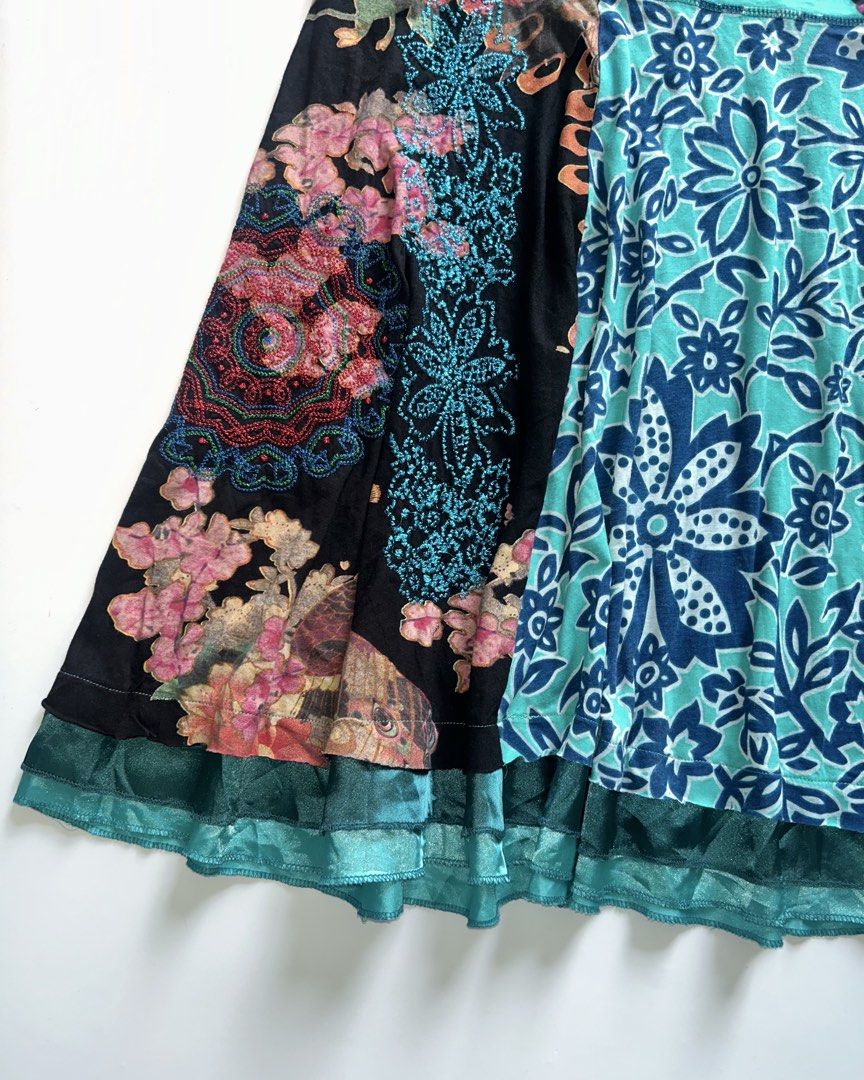 desigual embroidered floral patchwork midi skirt (Category: Skirts) located in Lipa City. Submitted by mayumi.vtg (Listing ID 1469902808, Image 3). Description: ❀ waist: 29-34in | length: 27in ❀ stretchy cotton, super fave!!!.