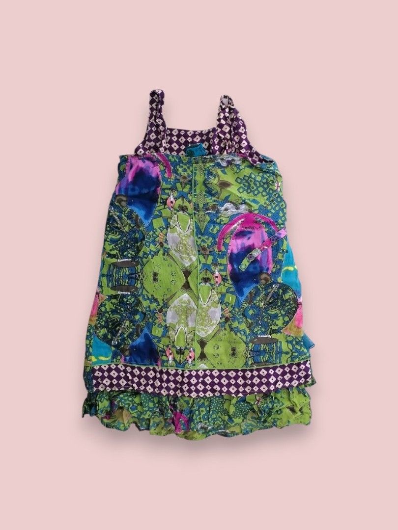 Desigual Multicolor print Mini Dress Size (Category: Dresses) located in Davao. Submitted by blueberrycheesecake_03 (Listing ID 1469798028, Image 2). Description: - Brand: Desigual Kids - Size: 11/12 (can fit xs adult) - Condition: good condition - flaw: may butas sa gilid ng layered na mesh (see last slide) .