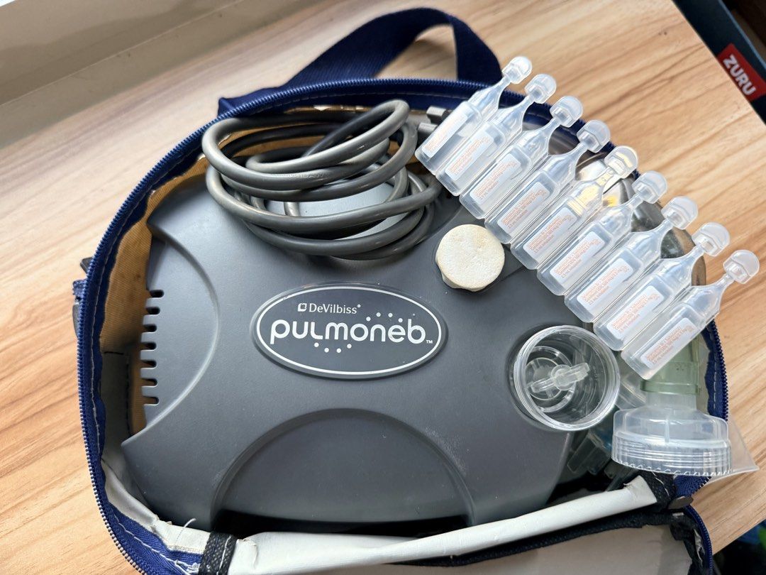 DeVilbiss PulmoNeb Compressor Nebulizer System (With Case & FREE Nebules) (Category: Medical Supplies & Tools) located in Pasig City. Submitted by vdejesus (Listing ID 1469865457, Image 1). Description: DeVilbiss PulmoNeb Compressor Nebulizer System (With FREE Nebules) A reliable, medical-grade compressor nebulizer system from trusted healthcare brand DeVilbiss Healthcare! Essential for fast, effective home treatment of cough, asthma, allergic rh