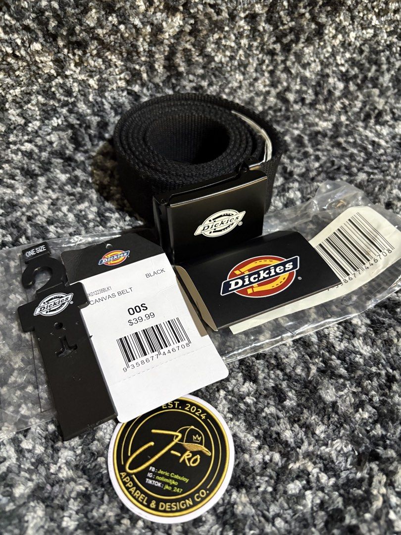 DICKIES Canvas-Belt (BLACK) (Category: Belts) located in Narvacan. Submitted by jko_247 (Listing ID 1469942687, Image 3). Description: DICKIES Canvas-Belt (BLACK) Authentic Brand New from US Size: One size most fit Length: 120cm Width: 4.0cm Price: ₱650 only.