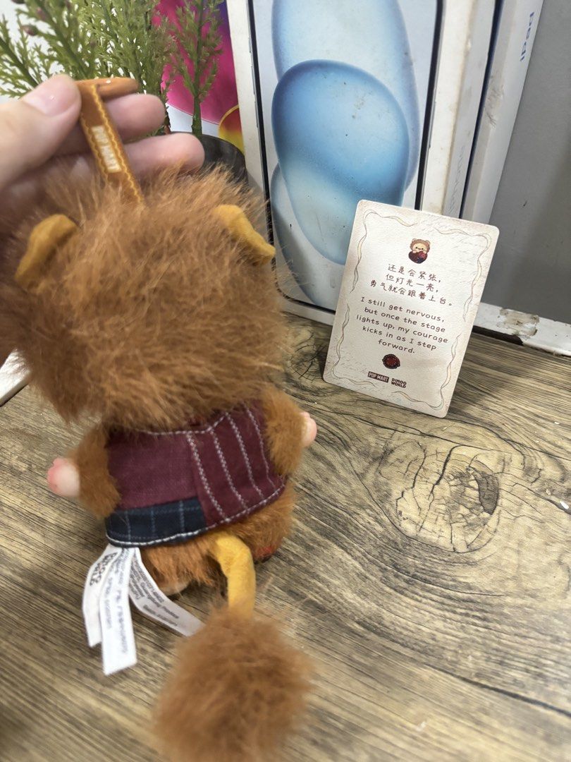 DIMOO : timid lion & Packed with Spring POPMART (Category: Plushies & Soft Toys) located in Quezon City. Submitted by dollancey (Listing ID 1469892226, Image 2). Description: WTS LFB — Timid Lion (₱ 1,000 ) no issue no box and dust bag — Packed with Spring ( ₱ 550) no issue, box, card, dust bag.