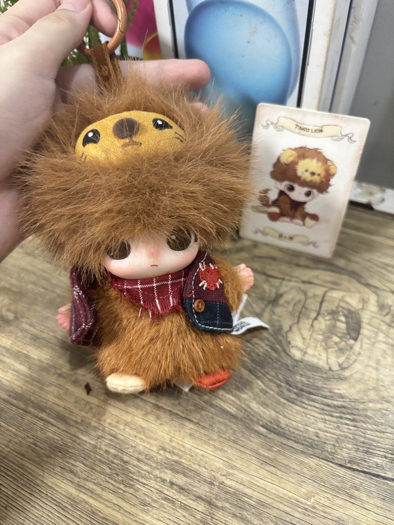 DIMOO : timid lion & Packed with Spring POPMART (Category: Plushies & Soft Toys) located in Quezon City. Submitted by dollancey (Listing ID 1469892226, Image 1). Description: WTS LFB — Timid Lion (₱ 1,000 ) no issue no box and dust bag — Packed with Spring ( ₱ 550) no issue, box, card, dust bag.
