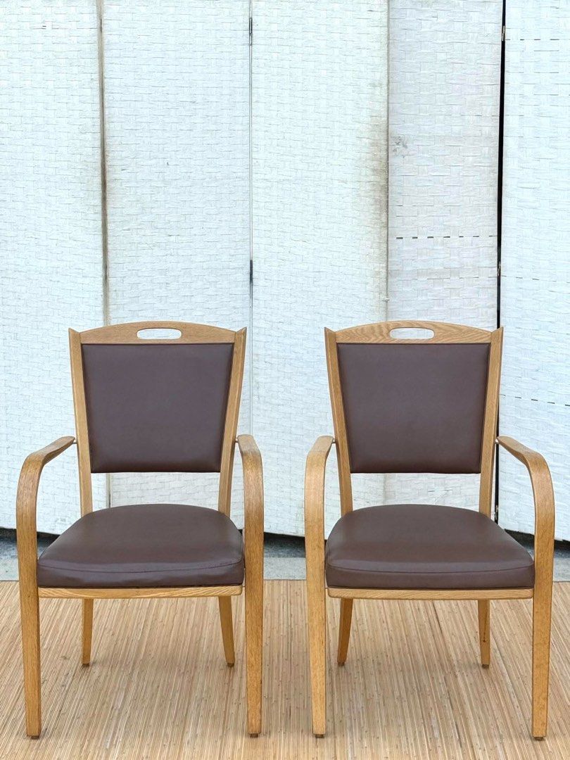 Dining Chairs (Category: Chairs) located in Manila. Submitted by elliefurnies31 (Listing ID 1469766239, Image 1). Description: JAPAN SURPLUS 2PCS KARIMOKU ACCENT CHAIR IN GOOD CONDITION SIZE: 17H x 21.5L x 17W inches.