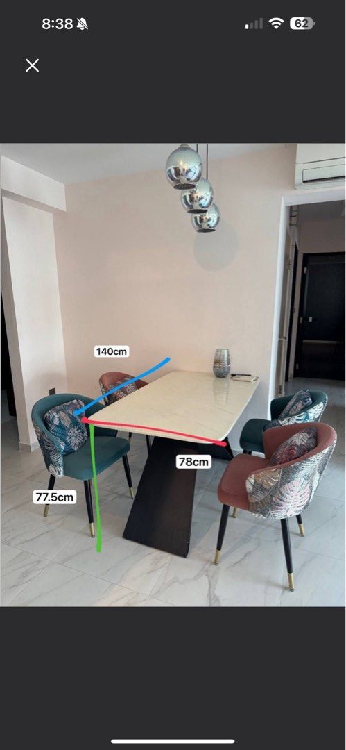 Dining Table (Category: Tables & Sets) located in Singapore. Submitted by shannontls (Listing ID 1467232629, Image 2). Description: Chairs - SOLD able to nego!.