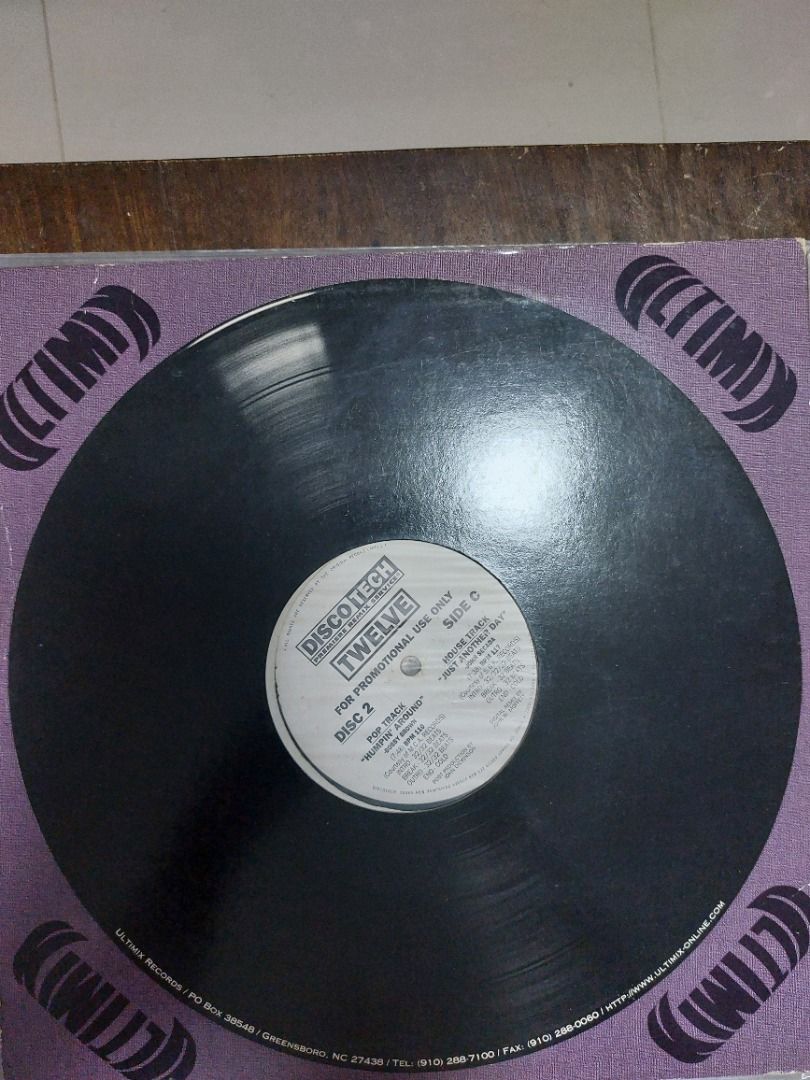 Disco Tech Twelve Promotional Use Only Vinyl Record Disc 2 & 3 (Category: Vinyls) located in Quezon City. Submitted by safefish_95f205 (Listing ID 1469938009, Image 1). Description: - Item: Disco Tech Twelve Promotional Remix Service Vinyl - Included: Disc 2 (Sides C/D) & Disc 3 (Sides E/F) - Notable Tracks: Humpin' Around, Just Another Day, Relax, Rock the Casbah - Condition/Pressing: White labels for promotional use only, standard black vinyl -