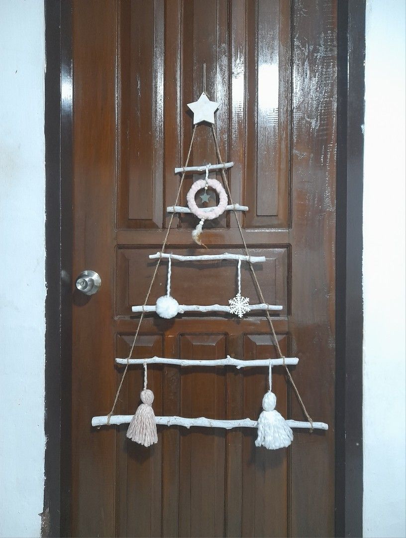 DIY WALL HANGING WOODEN CHRISTMAS TREE DECOR SET (Category: Other Home Decor) located in Bulacan. Submitted by nansantiago (Listing ID 1469924986, Image 1). Description: DIY WALL HANGING WOODEN CHRISTMAS TREE DECOR SET 39x27" inches Brandnew condition Pwedeng lagyan pa ng iba pang ornaments and christmas lights 🏷️ ₱295 set / 3 sets available‼️ 📍 Location: Plaridel, Bulacan 💸 Mode of Payments: Gcash / BPI 📦 Pick-up / Ship 🚚 Couriers : Flash E