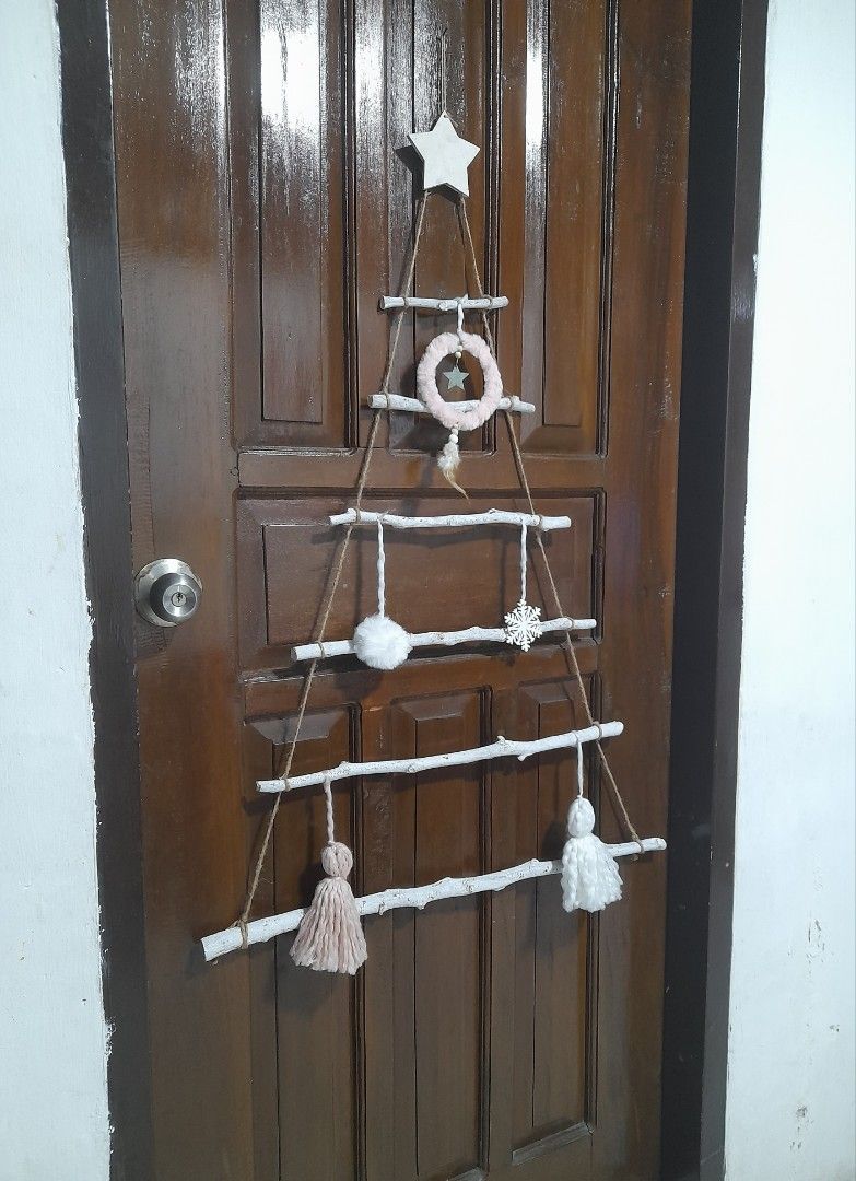 DIY WALL HANGING WOODEN CHRISTMAS TREE DECOR SET (Category: Other Home Decor) located in Bulacan. Submitted by nansantiago (Listing ID 1469924986, Image 2). Description: DIY WALL HANGING WOODEN CHRISTMAS TREE DECOR SET 39x27" inches Brandnew condition Pwedeng lagyan pa ng iba pang ornaments and christmas lights 🏷️ ₱295 set / 3 sets available‼️ 📍 Location: Plaridel, Bulacan 💸 Mode of Payments: Gcash / BPI 📦 Pick-up / Ship 🚚 Couriers : Flash E