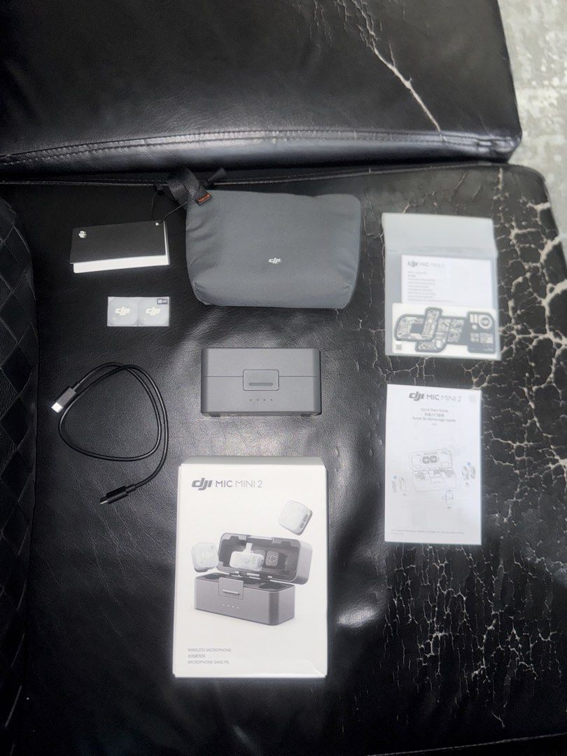 DJI Mic Mini 2 (Category: Microphones) located in Pasig City. Submitted by trick2g.exe (Listing ID 1469942838, Image 1). Description: DJI Mic Mini 2 Whats included : - Original Box - Pouch - Charging Case - 2 TX - 1 Mobile RX - 2 Magnetic Clips - 2 Magnets - 2 Furry Windscreen - 2 Black Cases for TX - Charging Cord - Manual - Stickers Just used it one time for collaboration kaya halos fresh siya, parang brand new. Last price nadin po siya. RFS : 