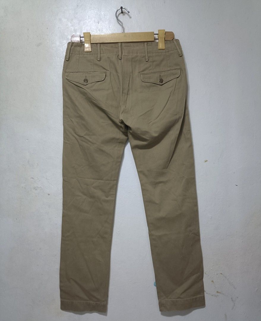 Double RL officer trouser pant (Category: Chinos) located in Muntinlupa City. Submitted by kamiseta01 (Listing ID 1469822197, Image 2). Description: authentic double RL officer trouser pant size 28 tag measurement 30 to 31 button fly heavy cotton fabric excellent condition.