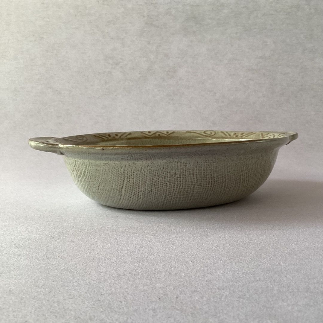 Double-handled Stoneware Bowl (Category: Vases & Decorative Bowls) located in Davao. Submitted by atbpshop192593 (Listing ID 1469924523, Image 2). Description: Php120 Double-handled Stoneware Bowl H: 1.5 inches L: 7 inches W: 5 inches Please REVIEW PHOTOS We use 100% repurposed packaging materials SF starts at Php70 via Flash Express First to pay.