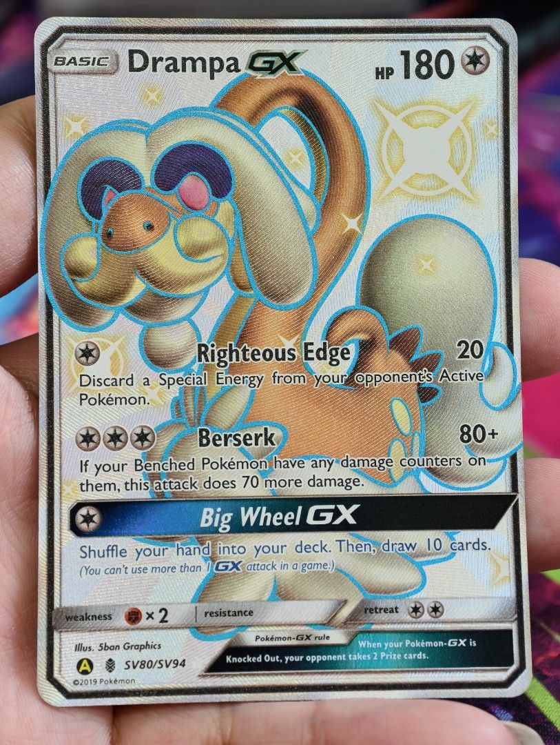 Drampa GX Pokemon SV80/SV94 Shiny Rare, Toys & Collectibles, Trading ...