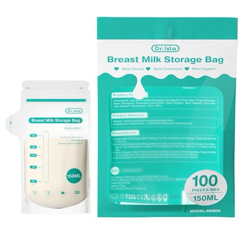 dr.isla Breast Milk Storage Bag 150ml (Category: Breastfeeding & Bottle Feeding) located in Manila. Submitted by happycloset_08 (Listing ID 1469889907, Image 1). Description: Opened package but the milk bags are never used nor opened..
