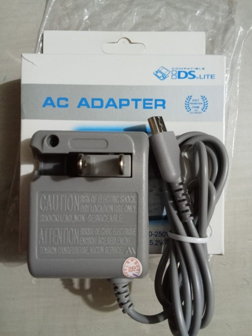 DS LITE AC CHARGER ADAPTOR (Category: Cables & Chargers) located in Quezon City. Submitted by hajjasittienor (Listing ID 1469824892, Image 1). Description: BRAND NEW PWEDE PICK UP PWEDE GCASH ..AVIDA TOWER NEW MANILA COL BONNY SERRANO AVENUE QC.