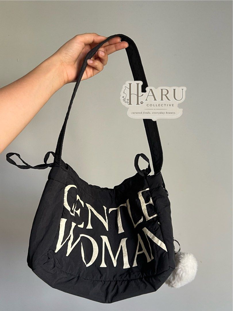 Dumpling Bag (Category: Shoulder Bags) located in Quezon City. Submitted by ceej.16 (Listing ID 1469836172, Image 2). Description: - Location: Meycauayan Bulacan - Brand: Gentlewoman - Color: Classic Black - Material: Lightweight and durable nylon - Closure: Flap top with snap button - Interior: Clean lining with branded fabric tag .