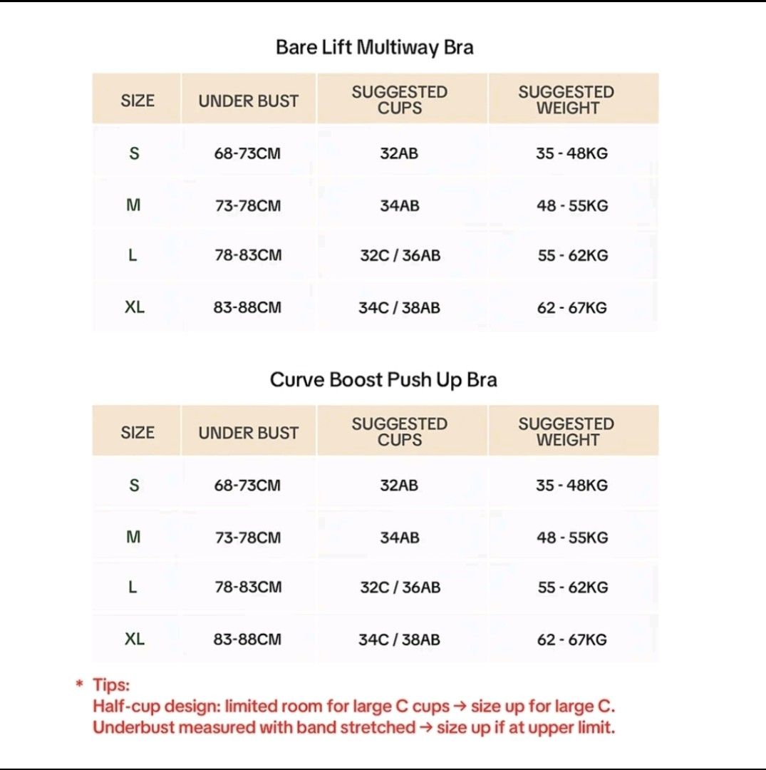 Ecora XL (Curve Boost Push-Up Bra + Barelift Multiway Bra) (Category: Undergarments & Loungewear) located in Rosario. Submitted by ccc_declutter (Listing ID 1469801498, Image 2). Description: Ecora [XL] (Curve Boost Push-Up Bra + Barelift Multiway Bra) ● Php 700 (both) ● Php 450 (Curve Boost Push-Up Bra) ●Php 300 (Barelift Multiway Bra) ❗️ Washed once then never used 💰 payment first before delivery 💳 BPI or Gcash 🛎 feel free to inquire.
