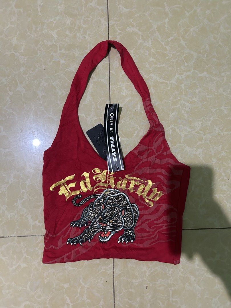 Ed Hardy Panther Halter Top Red Size S (Category: Sleeveless) located in Tanay. Submitted by mattyall (Listing ID 1469809056, Image 1). Description: Ed Hardy Y2K streetwear halter top Brand New Condition with tags Size Small on tag I got 2 of these No issues Only for 800.
