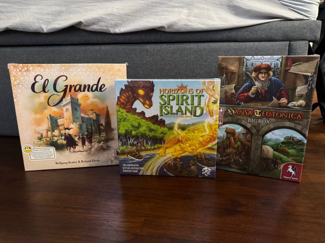 El Grande Quest for el dorado Hansa Teutonica Spirit Island board game ...