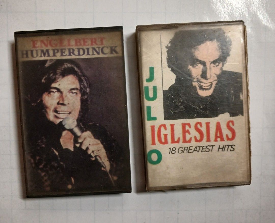 Engelbert Humperdinck and Julio Iglesias (Category: Vintage Collectibles) located in Manila. Submitted by thecollectibleshop (Listing ID 1469812665, Image 1). Description: Selling a collectible tapes of Engelbert Humperdinck and Julio Iglesias. NOTE: I'm not sure if the tape is still playable. Buyer pays for the shipping fee..