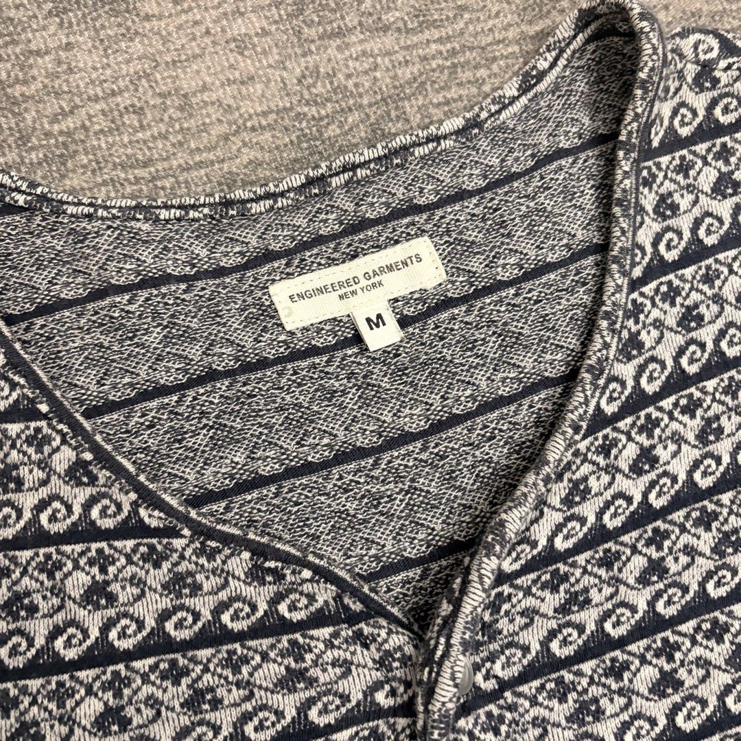 Engineered Garments jacquard pattern henley neck (Category: Formal Shirts) located in Batangas. Submitted by bermudaph.2 (Listing ID 1469798242, Image 3). Description: .