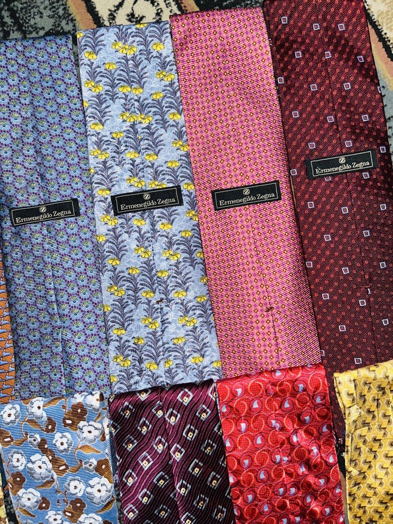 Ermenegildo Zegna Designer Silk Neckties Assorted (Category: Ties) located in Manila. Submitted by kashjulliane (Listing ID 1469909839, Image 3). Description: ₱650 each - Brand: Ermenegildo Zegna - Material: 100% Premium Italian Silk - Design: Various colors, florals, geometric shapes, and abstract patterns - Authenticity: Signature brand label stitched on the back - Condition: Excellent, perfect for professional or formal wear - Purchase Options