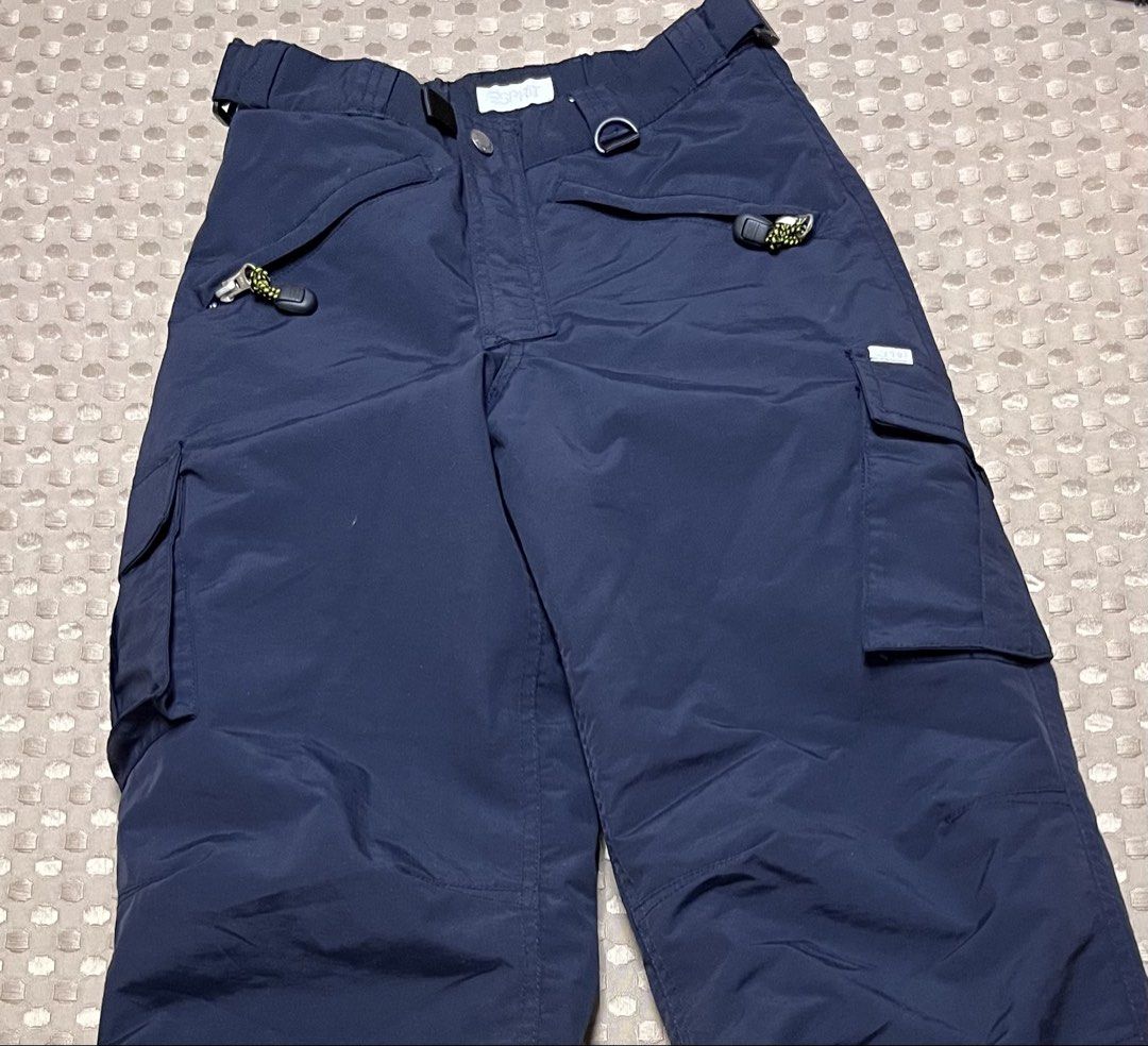 Esprit Pants Cargo Trousers (Category: Jeans) located in Santa Cruz, Pampanga. Submitted by stfh_p (Listing ID 1469790133, Image 3). Description: - Brand: Esprit - Color: Dark navy blue - Features: Insulated, durable weather-resistant material, adjustable waist with belt loops - Pockets: Convenient cargo pockets on both legs plus zipped front pockets - Protection: Elastic inner gaiters at the ankles to keep snow out - perfect for hiking.