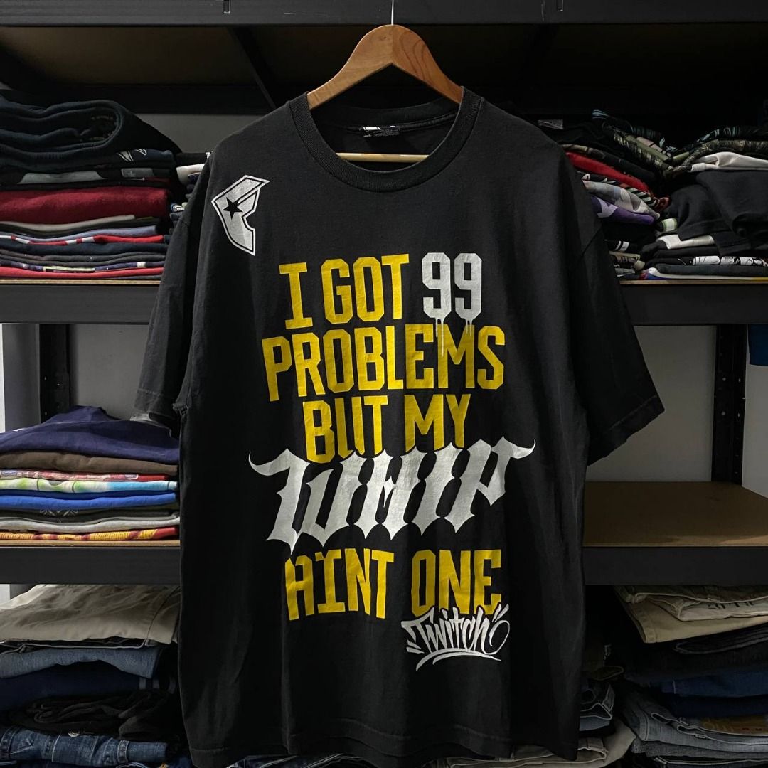 Famous Stars Straps 99 Problems Shirt (Category: Formal Shirts) located in Legazpi City. Submitted by southeastjunkies (Listing ID 1469875688, Image 1). Description: Famous Stars and Straps "I Got 99 Problems But My Whip Ain't One" Shirt (Jay Z inspired shirt) (Brand owned by Travis Barker of Blink 182; skate/hiphop/rap/streetwear brand) 23x32 (XL) pithole issue.