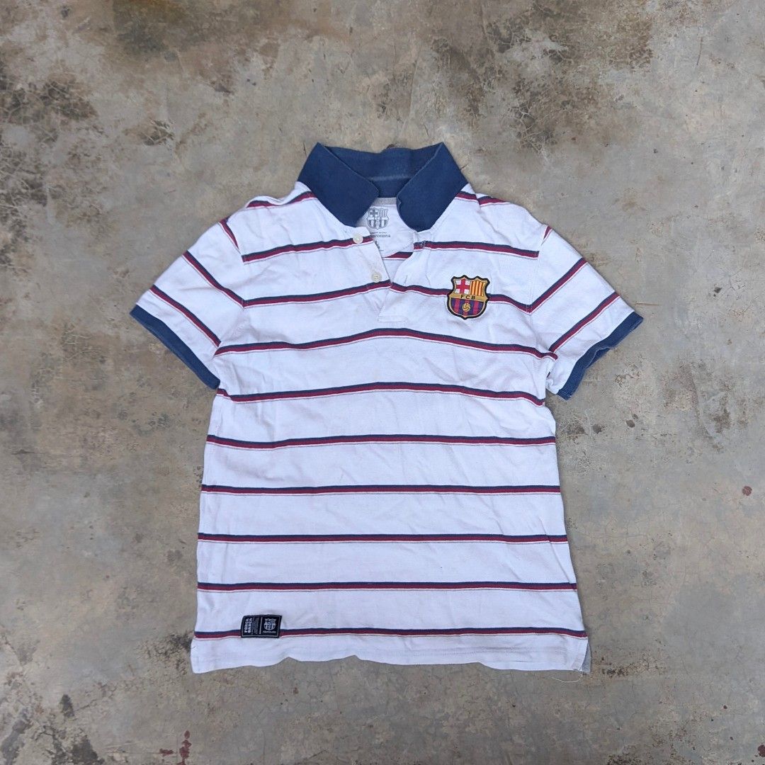 FC Barcelona polo shirt (Category: Tshirts & Polo Shirts ) located in Ozamiz City. Submitted by drithrft (Listing ID 1469896401, Image 1). Description: Dimensions (inches) Width - 18 Length - 24.5 Condition - 9/10 Issue - minor stains - fade line on collar.