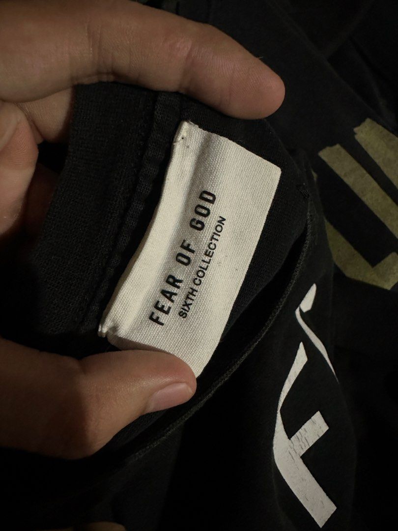 fear of god (Category: Tshirts & Polo Shirts ) located in Manila. Submitted by youngvill (Listing ID 1469787631, Image 3). Description: width: 24” length: 30” - Color: black - Condition: crack print - Ideal for: Streetwear outfits .