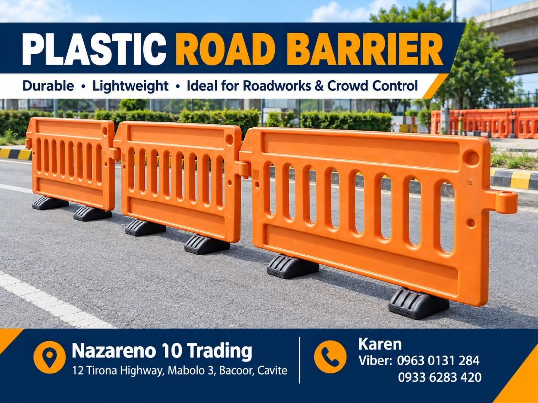 Fence Plastic Barrier Road Barricade (Category: Looking For) located in Bacoor. Submitted by kajezame.2021 (Listing ID 1469775664, Image 1). Description: Fence Plastic Barrier Road Barricade For More Details and Discount Contact Ms. Karen NAZARENO 10 TRADING 0963 0131 284 0933 6283 420 0956 7028 557 0933 8559 510 Landline: Look for Ms. Karen (046 ) 416 3920 Also available: • Traffic cone • Parking Block stopper • Hooded trash bin • Road Plastic B
