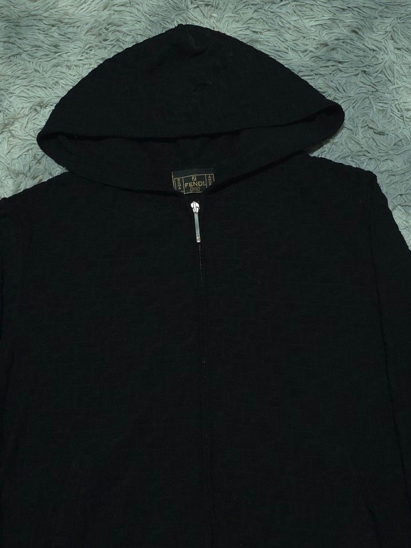 Fendi Monogram Zip-Up Hoodie (Category: Hoodies) located in Abulug. Submitted by humanwhosellthings (Listing ID 1469798699, Image 3). Description: Size Medium 20W x 22L Excellent Condition No issue.