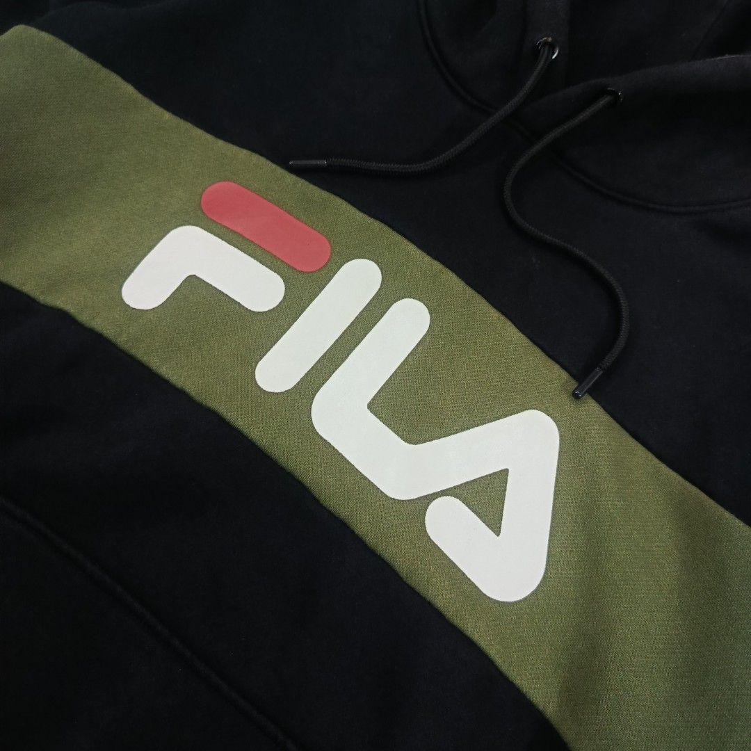 FILA COLORBLOCK PULLOVER HOODIE (Category: Coats, Jackets and Outerwear) located in Cavite. Submitted by goodasnew. (Listing ID 1469867094, Image 2). Description: •L:25 W:23 | S on tag l Best fit M | Semi L. •Excellent Condition | Ribbings still tight. •Can do Vc for Legitimacy. •Shipping JnT/Lalamove.