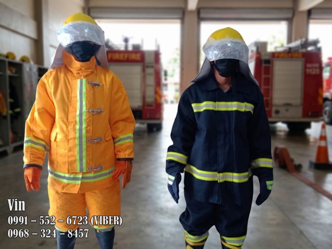 fireman suit yellow (Category: Coats, Jackets and Outerwear) located in Bacoor. Submitted by zx400rr (Listing ID 1469787099, Image 1). Description: Fireman Suit Set (Yellow) • Made of US canvas material • With satin lining and fiber foam for water and heat protection for short second. • Set of coats and trouser with extendable waistline and strap suspender for large size. Features: • 35" Coat Length • High Collar • Storm Flap with Snap Button • Z