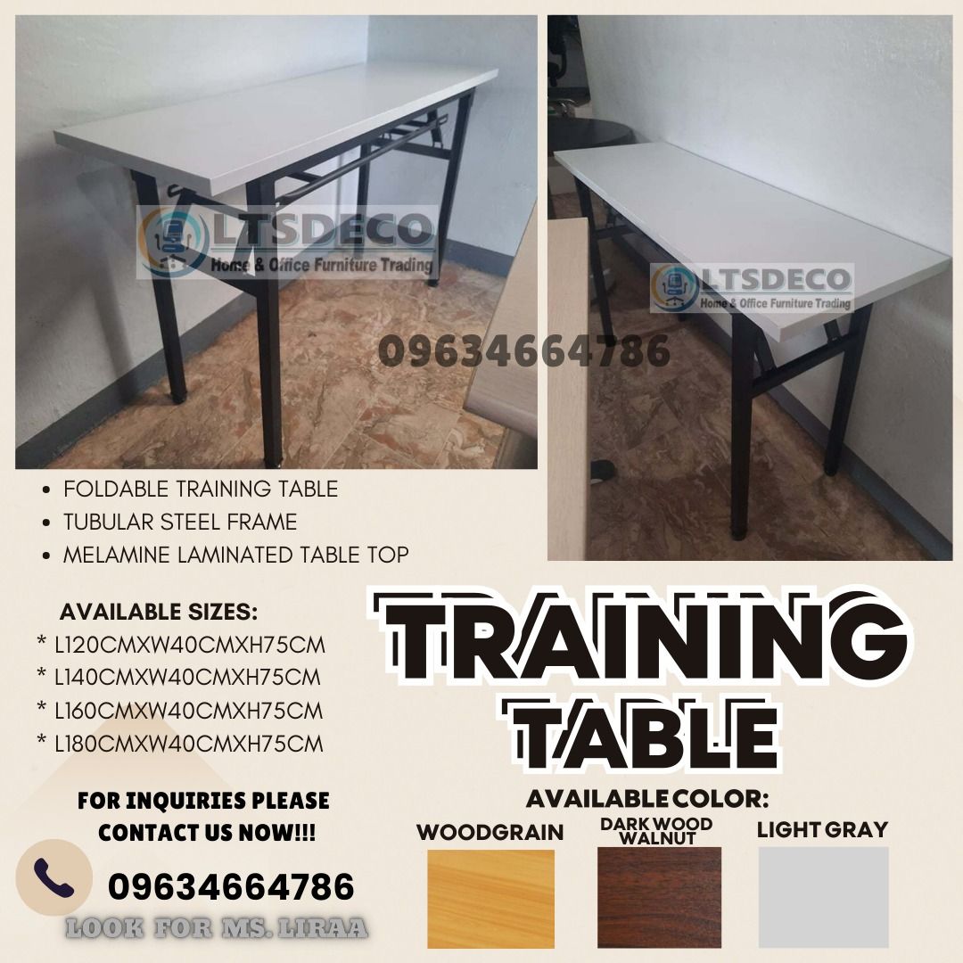 Foldable training table office tables office partition office furnitures (Category: Office Furniture & Fixtures) located in Quezon City. Submitted by ltsdecofurniture (Listing ID 1469840125, Image 1). Description: 👉Are you looking for WORKSTATION, MODULAR CUBICLES OFFICE PARTITION, and OFFICE FURNITURE SUPPLIER? LTSDECO Furniture, is direct supplier, manufacturer, and trusted provider of high quality, affordable and durable modular office divide