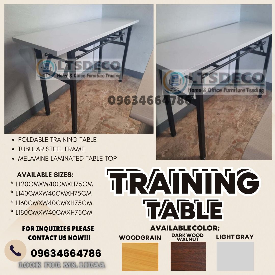 Foldable training table office tables office partition office furnitures (Category: Office Furniture & Fixtures) located in Quezon City. Submitted by ltsdecofurniture (Listing ID 1469840125, Image 2). Description: 👉Are you looking for WORKSTATION, MODULAR CUBICLES OFFICE PARTITION, and OFFICE FURNITURE SUPPLIER? LTSDECO Furniture, is direct supplier, manufacturer, and trusted provider of high quality, affordable and durable modular office divide