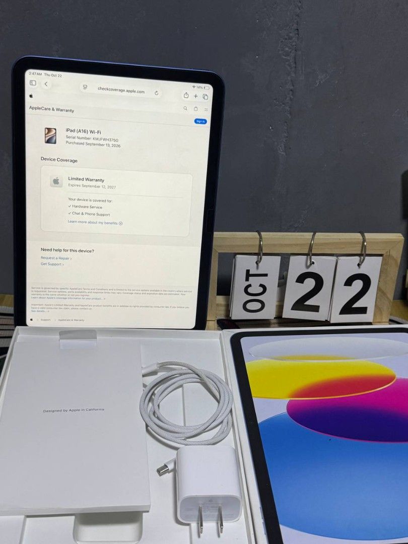 For sale (Category: iPad) located in Manila. Submitted by warmhorse.7002aa (Listing ID 1469779384, Image 1). Description: iPad A16 11th Gen | 128gb blue 🔵 💙 ✨ Good as New 🔋 100% Battery Health ✅ 16Cycle count 🛡️ Under Apple Warranty till September 2027 ✅ All Working, no issue no history repair With 1 week personal warranty for your assurance 📦 Inclusions: • Original box • orig charger.