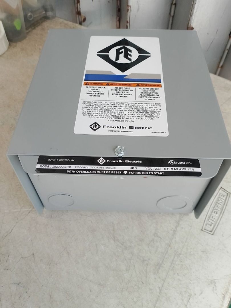 FRANKLIN CONTROL BOX 3HP (Category: Everything Else Others) located in Manila. Submitted by 09171479278_elsie. (Listing ID 1469765932, Image 1). Description: FRANKLIN CONTROL BOX 3HP.